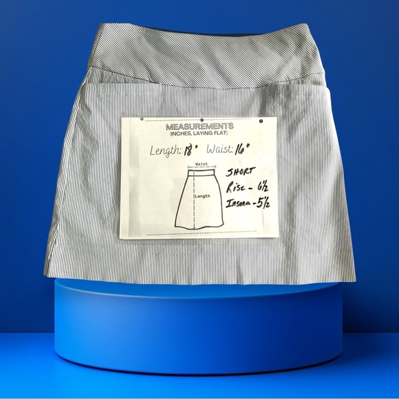 S.C. & Co Blue‎ Pinstripe Athletic Skort Short SZ M Pickleball Tennis Golf Women - Picture 9 of 9